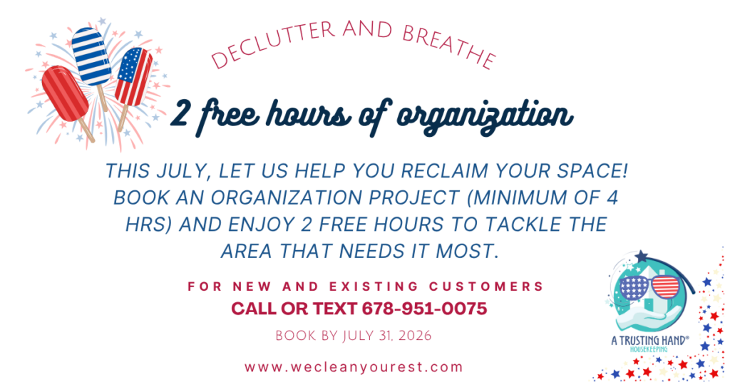 a trusting hand cleaning services maid services organization services july promotion